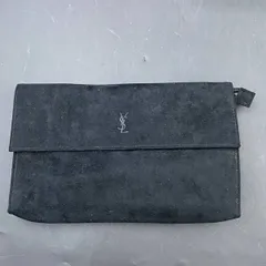 Y132 YSL イヴサンローラン ノベルティ ポーチ 化粧ポーチ ミラー付き 非売品 黒 ロゴ入り 現状品Yves Saint Laurent
