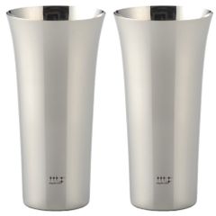 Size:435ml 2P_Style:ハイボール・ビアタンブラー ヨシカワ(Yoshikawa) ハイボール・ビアタンブラー シルバー 435ml 2pcs 磨き屋シンジケート YJ1306