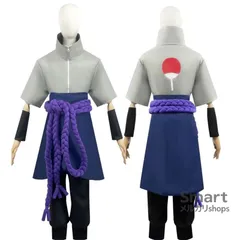 コスプレ 衣装 うちはサスケ 灰色 六点セット クナイ 手裏剣付き アニメ キャラクター仮装 M250905-3