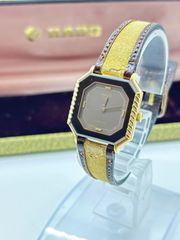 動作品・美品】GUCCI 7800L スクエア クォーツ 腕時計 ブラック