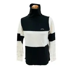 186004 新品未使用 Callaway キャロウェイ ゴルフウェア タートルネック M ブラック＆ホワイト レーヨン/アクリル/コットン
