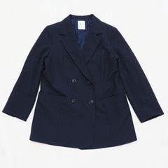 【U by SPICK＆SPAN　ユーバイスピックアンドスパン】テーラードジャケット★38★Mサイズ★ネイビー★オーバーサイズ★ダブルボタン★レディース