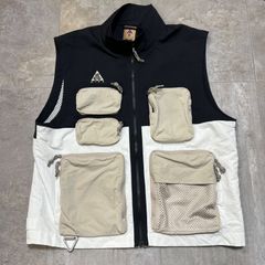 NIKE ACG メッシュベスト タクティックル マルチポケット L size ブラック×ホワイト×ベージュ  ナイキ エーシージー  y2k