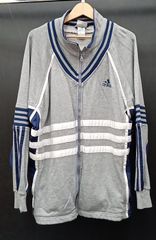 adidas ジップアップ スウェット グレー メンズ