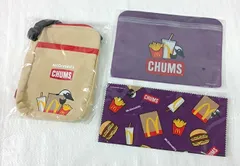 マクドナルド×CHUMS ミニショルダー/ジッパーポーチ/クリーナークロスセット