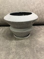 植木鉢 おしゃれ イオニアダブルグレイ 陶器製 モダン　和