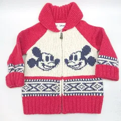 ◇ ⊇ babyGap DISNEY ミッキーマウス ベビー 長袖 ニット セーター サイズ12-18 レッド ベージュ ネイビー 女の子 E  【1501230023573】