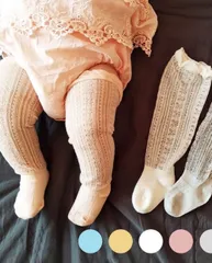 新品未使用 ベビー レース ハイソックス 靴下 赤ちゃん ハイハイ