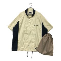 中古 メンズ デサントゴルフ DESCENTE GOLF レインジャケット L アイボリー 白系 訳あり 収納袋付き