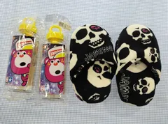 【新品】【まとめ売り 男/女の子】ジャム JAM プラボトル2つ＋スリッパ セット 雑貨 小物 子供服 中古