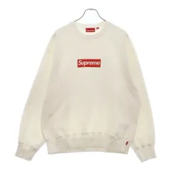 SUPREME (シュプリーム) 25SS Washed Box Logo Crewneck ウォッシュド ボックスロゴクルーネックスウェットトレーナー ホワイト