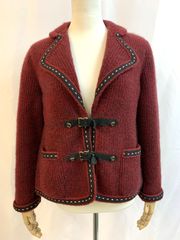 CHANEL　シャネル　カシミヤ　ココマークボタン　バックル　ニット　ジャケット　テーラード　トップス　アウター