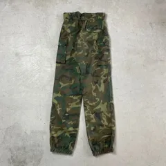 民間品 ミリタリーカーゴパンツ カスタム ウッドランドカモ メンズW31 【SS2506】