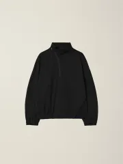ee ヌマレ CURVED HALF ZIP ー UP BLACK