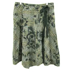 インゲボルグ スカート ウール/シルク混 ブランド ボトムス レディース Lサイズ グリーン INGEBORG 【中古】