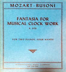 モーツァルト-ブゾーニ 自動オルガンのための幻想曲 K.608 2台ピアノ 輸入