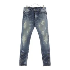 【新品未使用】【サイズ34】MLVINCE TYPE-4 MLVINCE TYPE-4 STRAIGHT CRASH DENIM - Spyder｜セレクト