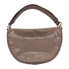 186000 現状品 CHARLES & KEITH ２WAY半月型ショルダーバッグ クロコダイル風