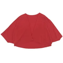 ◆美品◆ イッセイミヤケ ISSEY MIYAKE カーディガン ボレロ レディース レッド size2 IM81JO007 2018SS [Y03172]のサムネイル