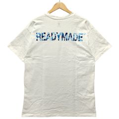 A BATHING APE アベイシングエイプ × READY MADE レディメイド 半袖Ｔシャツ 白/ブルーカモ サイズL 正規品 / 34872