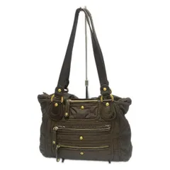 TOD'S(トッズ) ショルダーバッグ - カーキ×ダークブラウン レザー