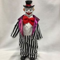 アンティーク　オルゴール　ピエロ人形　C553