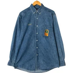 古着 90年代 ギャップ GAP オールドギャップ 長袖 ボタンダウンデニムシャツ USA製 メンズL相当/eaa555866
