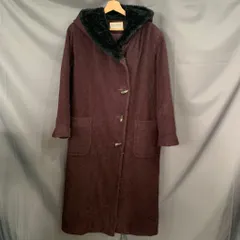 80s~ vintage ビンテージ エルエルビーン L.L.Bean ウール キルティング ボア フード コート ワイン エンジ カーマイン サイズ　No.I397