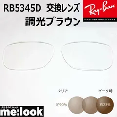 RayBan レイバン RB5345D用 交換レンズ 53サイズ 調光ブラウン UVカット サングラス