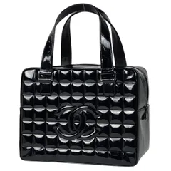 シャネルチョコバー マトラッセレザーエナメルショルダーバッグ4889