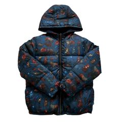 Paul smith ポールスミス リバーシブルダウンジャケット 紺 動物柄 キッズ 10A 130cm