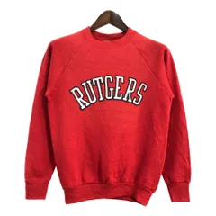 90年代 USA製 FRUIT OF THE LOOM フルーツオブザルーム RUTGERS スウェット レッド (メンズ M) 中古 古着 R9068