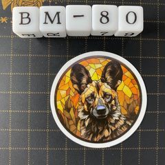 방수 스티커 독일 셰퍼드 개 스테인드 글라스 풍 BM-80