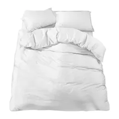 ダブル・190×210cm_白 ホワイト 掛け布団カバー ダブル 綿100% サテン織り 300本高密度生地 掛けふとんカバー 掛布団カバー 選べる8色 洗える 防ダニ 抗菌 防臭 ホテル品質 滑らか 柔らかい 190×210cm 白 ホワイト