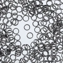 二重丸カン　5mm　400個　ガンメタ　2重　マルカンパーツ　金具　AP1963