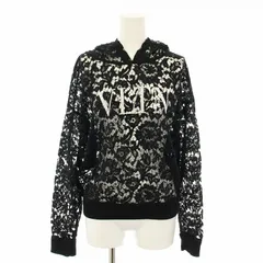 ヴァレンティノ ヴァレンチノ  VALENTINO VLTNロゴレースレイヤーパーカー 長袖 花柄 M 黒 ブラック 白 ホワイト VB3MF08I649 /YTのサムネイル