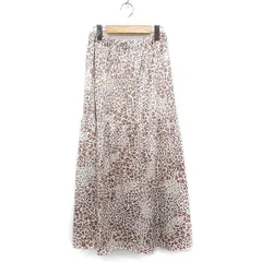 センスオブプレイス バイ アーバンリサーチ Sense of Place by Urban Research マキシ丈 フレアスカート ヒョウ柄 レオパード柄 F ブラウン 茶 ホワイト 白 /FT18