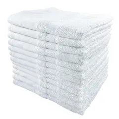 【新着商品】泉州タオル(Sensyu Towel) 使いやすい普通の白タオル(平地つき) 12枚セット 標準 日本製 フェイスタオル 240匁 綿100% 業務用 飲食店 美容院 銭湯 まとめ買い 1