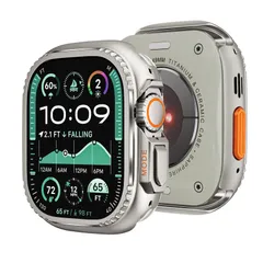 【特価商品】耐衝撃 防傷 1デザイン Apple Apple Watchアクセサリー in アップルウォッチウルトラカバー+背面ケースの2 apple アップルウォッチウルトラバンパー 亜鉛合金素材 watch 49mm ultra 2/Ultraケース Ul