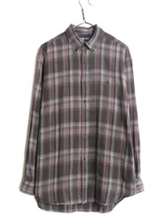 【お得なクーポン配布中!】 90s ラルフローレン チェック 長袖 ボタンダウン シャツ メンズ L / 90年代 オールド ポロ コットン ワンポイント 長袖シャツ マルチカラー