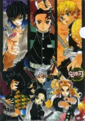 【中古】クリアファイル 集合 へんてこ顔A4クリアファイル 「鬼滅の刃」 ジャンプショップ限定