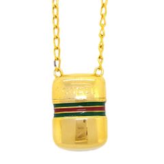 グッチ GUCCI ピルケース ネックレス ゴールド シェリーライン GP ロング【中古】