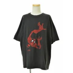 【VINTAGE】90s SPIDERMAN スパイダーマン フロッキーTシャツ