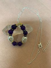 アヤメジェイド（紫翡翠・ひすい）ペンダントネックレス