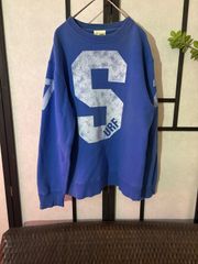 美品✨β MEN ベータメン ファー 星 スウェット ブルー 裏起毛 日本製 