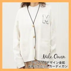 25SS Mila Owen アップリケデザイン金釦Vネックニットカーディガン Mila Owen カーディガン アップリケデザイン金釦Vネックニット