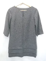 ◇ ⊆ COMME CA DU MODE コムサデモード ウール 長袖 ミニ丈 ワンピース サイズ9 ブラック系 レディース E  【1507100006912】