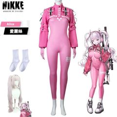 勝利の女神 NIKKE アリス コスプレ ニケ ニッケ ウィッグ付き ボディースーツ ピンク ハロウィン