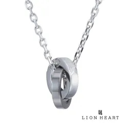 ライオンハート SAND ダブルリング ネックレス サージカルステンレス316L シルバー×ライトブラック 金属アレルギー対応 メンズ ブランド LION HEART