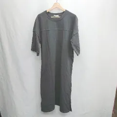 ◇ ⊂ JaVa ジャバ コットン100% 半袖 ロング ワンピース サイズL グレー レディース E  【1412090038143】